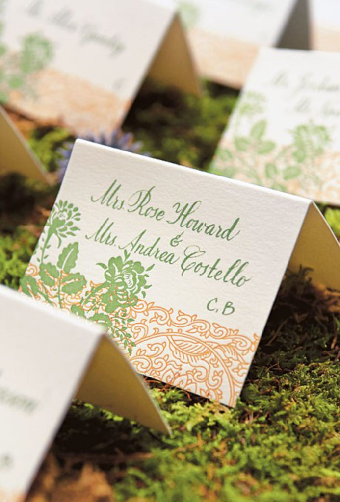 Place Card at a Whimsical Garden Wedding