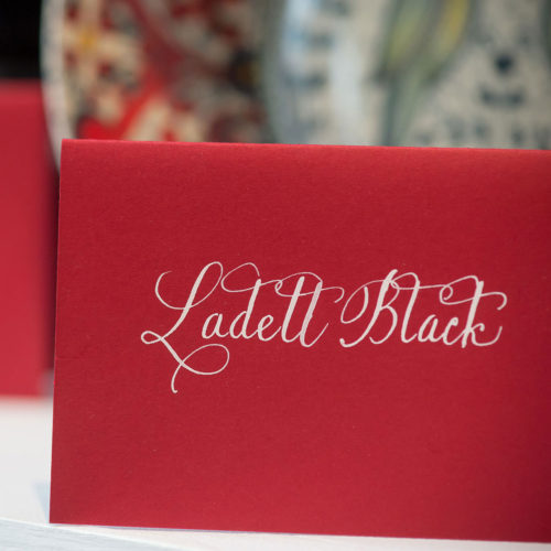 Jan Boyd Calligraphy - Johnson Photography - Name Cards