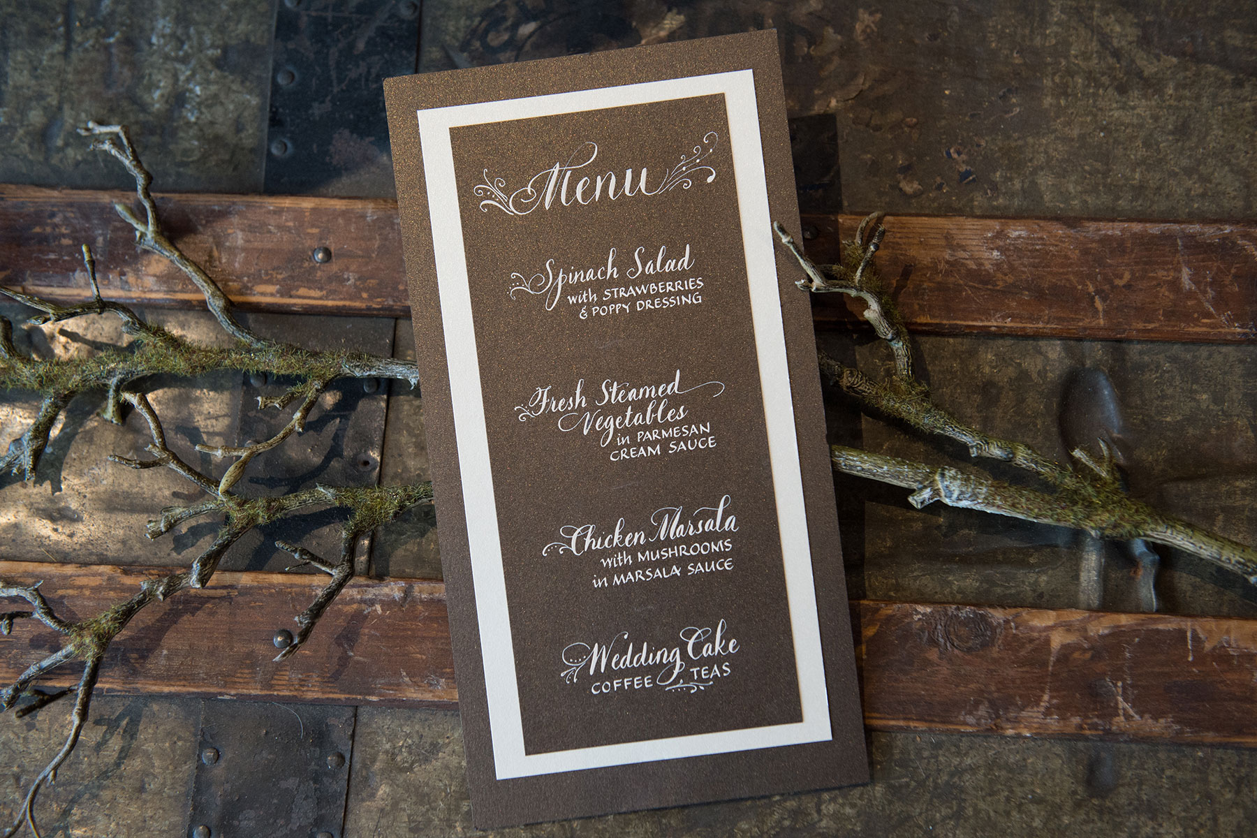 Jan Boyd Calligraphy - Menu - Johnson Photography