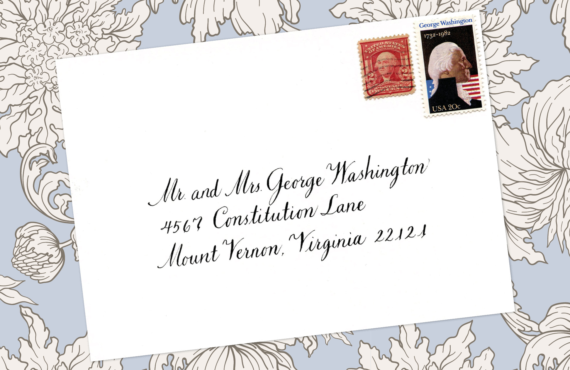 Style: Mr. and Mrs. George Washington (Venetian)