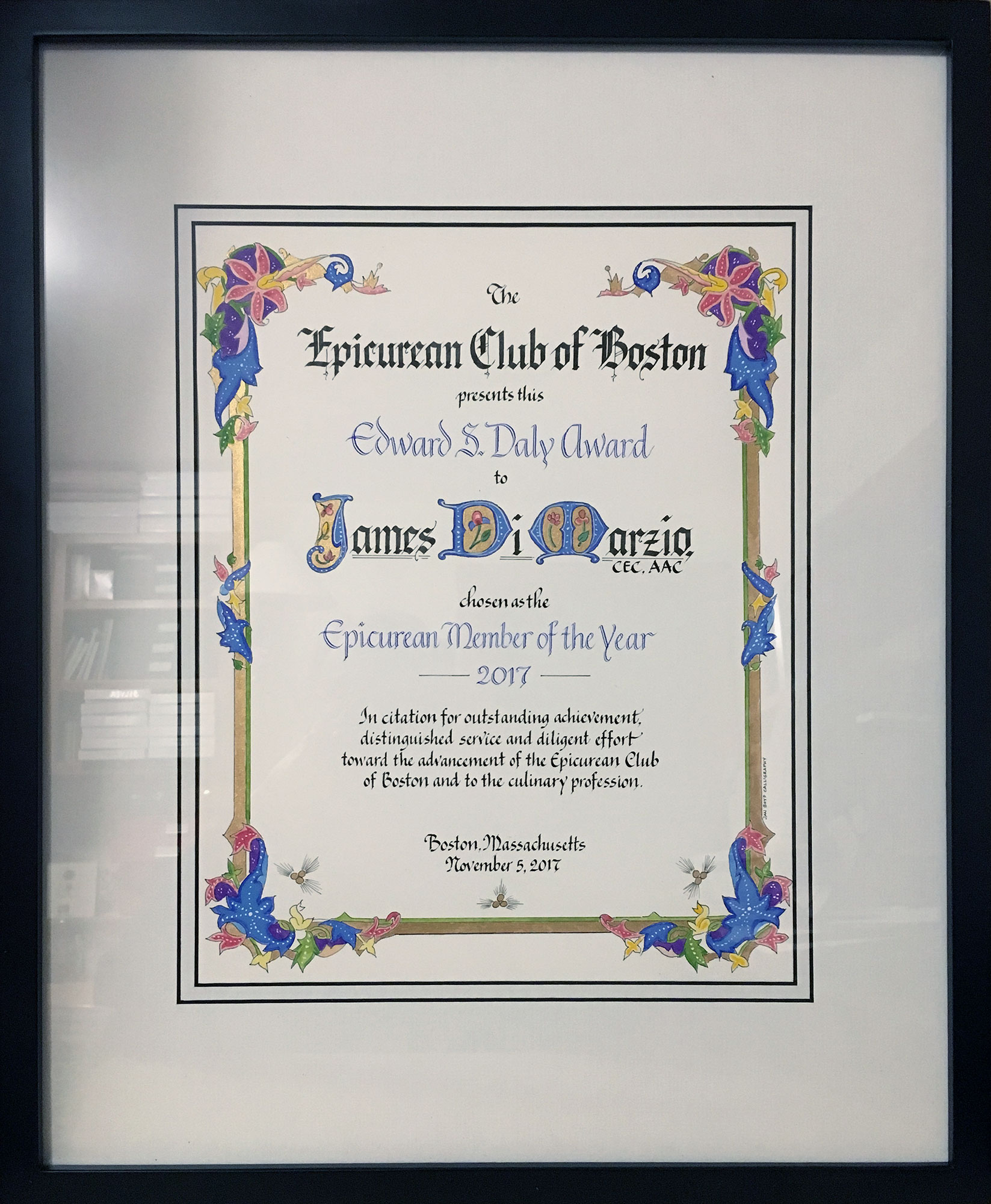 Jan Boyd Calligraphy - Award/Certificate